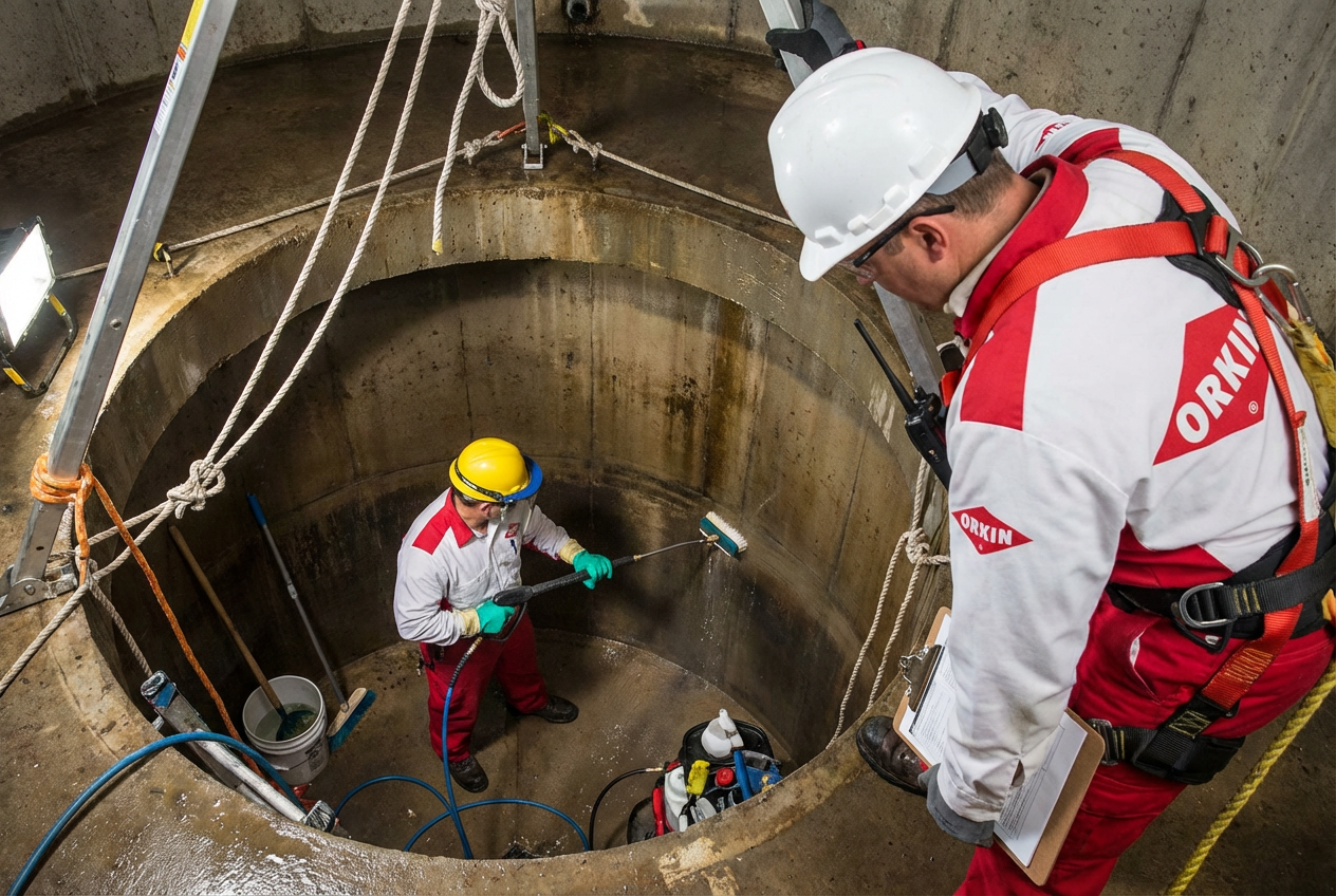 Limpeza mecânica do reservatório